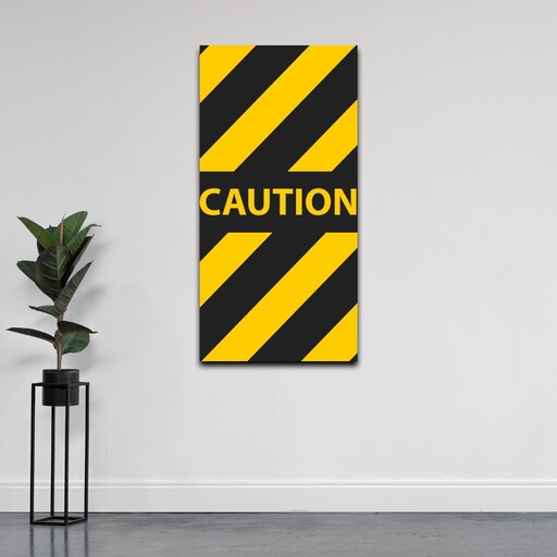 تابلو شاسی مدل دکوراتیو طرح CAUTION کد 14