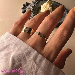 انگشتر دخترانه مکمل طرح پروانه طلایی