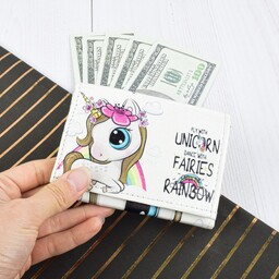 کیف پول زنانه مدل RAINBOW UNICORN  کد 8594