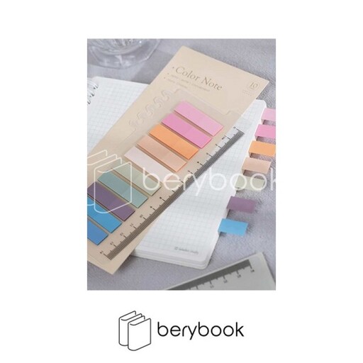 sticky notes / استیک نوت / خط کش دار / 10 رنگ / رنگ روشن / 698032