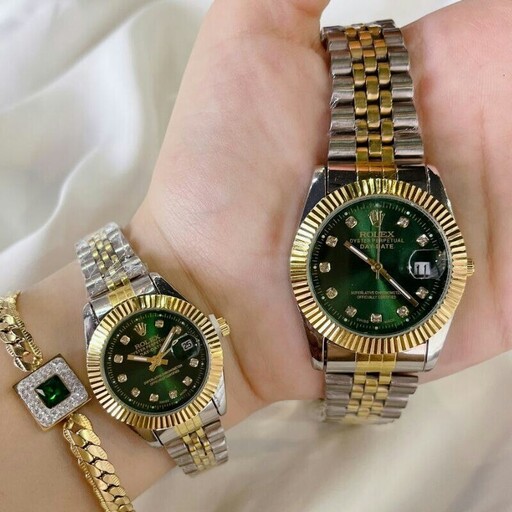 ست زنانه مردانه ساعت مچی رولکس دیت جاست دارای رنگبندی Rolex Date just