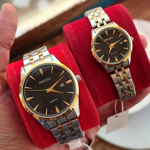 ست زنانه مردانه ساعت مچی سیکو دارای رنگبندی متنوع Seiko5