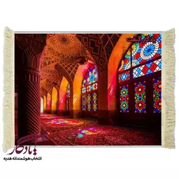 تابلو فرش ماشینی طرح مسجد نصیرالملک شیراز کد am06 - 50*35