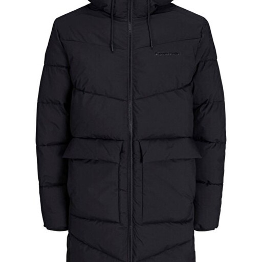 کاپشن روزمره مردانه سیاه برند jack jones JORVESTERBRO LONG PUFFER