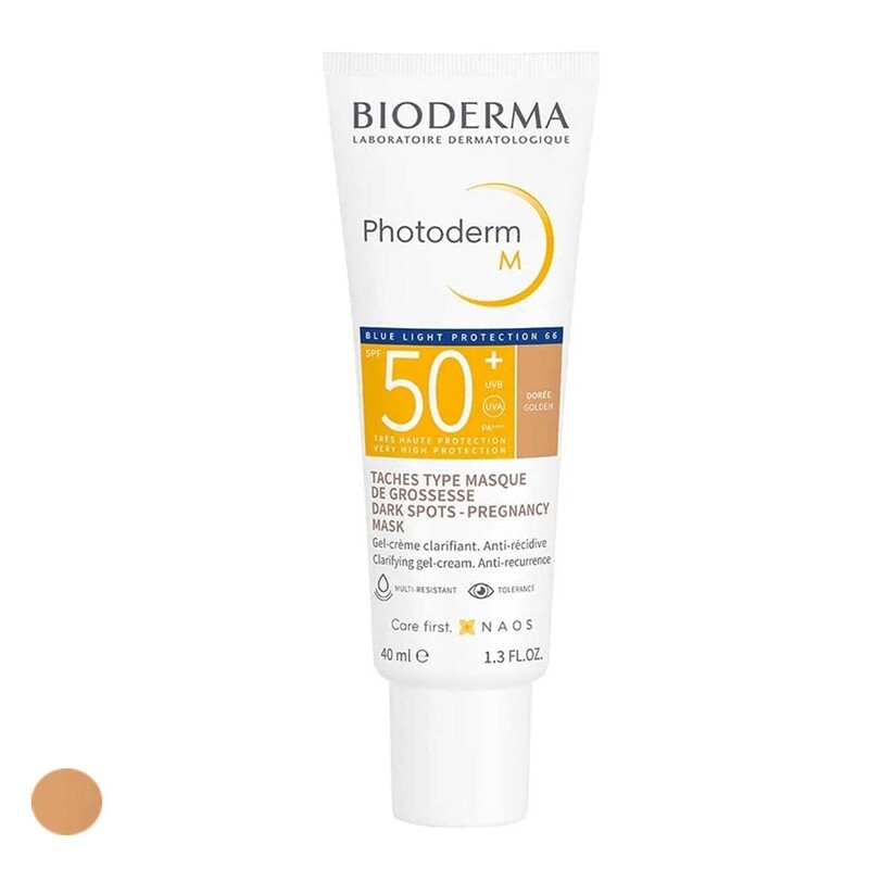 ژل کرم ضد آفتاب رنگی بایودرما SPF50 مدل Photoderm M 50+ مناسب انوع پوست حجم 40 میلی لیتر