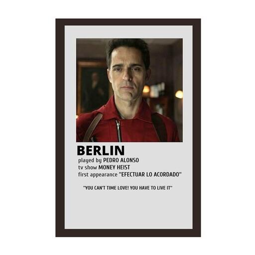 پوستر مدل سریال سرقت پول Money heist طرح برلین Berlin کد 680