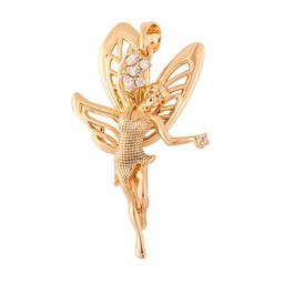 آویز گردنبند زنانه ژوپینگ مدل فرشته کد N2592پلاک دخترانه ژوپینگ رنگ ثابت بدون حساسیت ابکاری طلا