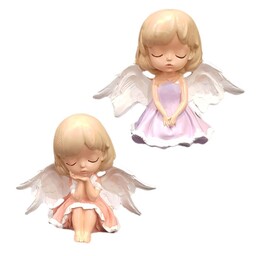 مجسمه مدل دختر فرشته ناز کد DEC-2FN222 مجموعه 2 عددی