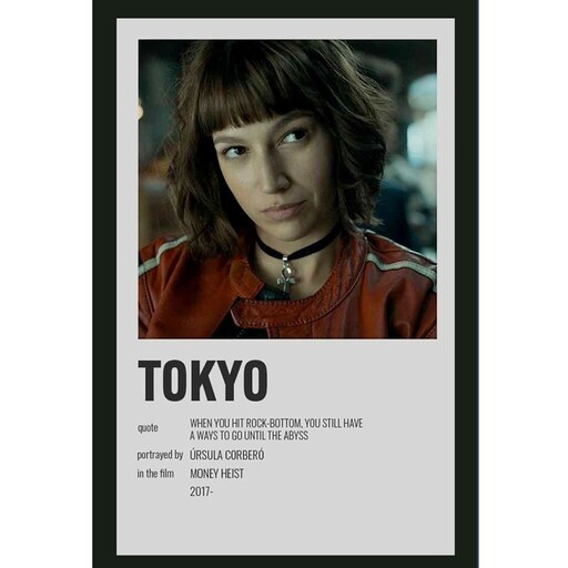 پوستر مدل سریال سرقت پول Money heist طرح توکیو Tokyo کد 679