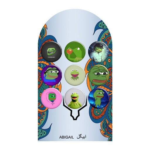 پیکسل ابیگل طرح قورباغه کرمیت ترول Kermit the Frog Troll کد 021 مجموعه 9 عددی