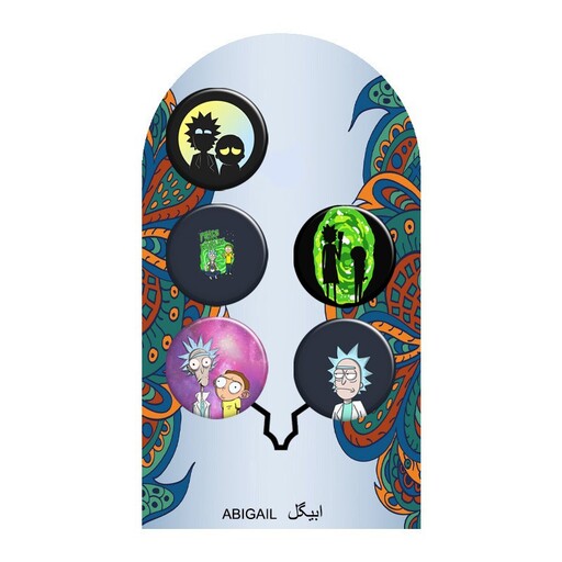 پیکسل ابیگل طرح سریال ریک و مورتی Rick and Morty کد 035 مجموعه 5 عددی