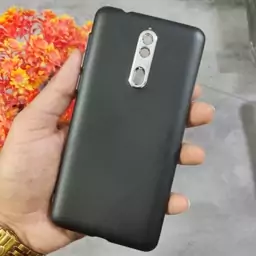 قاب گوشی Nokia 8 مدل ژله ای سیلور رینگ - مشکی