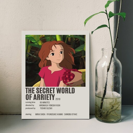 تابلو شاسی مدل انیمه the secret world of arriety کد1221 سایز 20 در 30