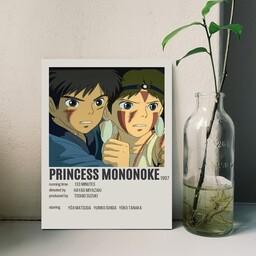 تابلو شاسی مدل انیمه شاهزاده مونونوکه princess mononoke سایز 20 در 30