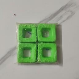 رنگ مکعبی شمع سازی سبز پاستیلی