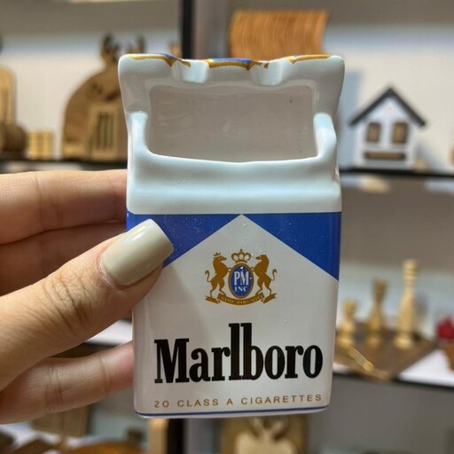 زیر سیگاری سرامیکی فانتزی طرح پاکت سیگار 