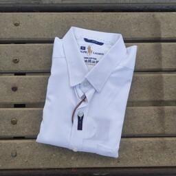 پیراهن مردانه ساده آستین بلند تک جیب سفید