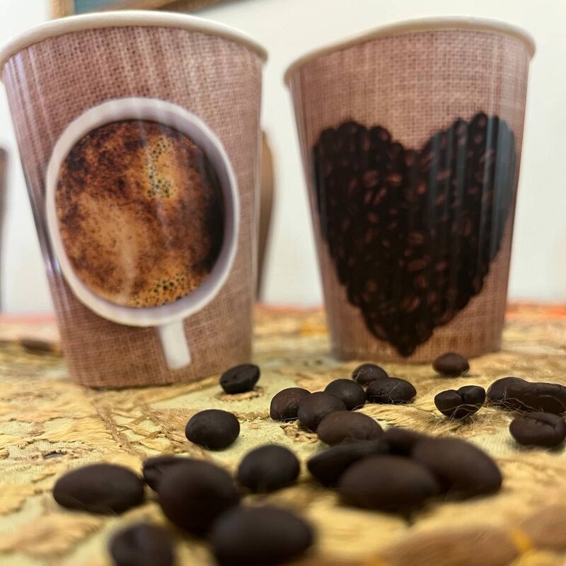 لیوان یکبار مصرف دوجداره کرکره ای 220cc مخصوص قهوه کاپوچینو بیرون بر  بسته 40 عددی 
