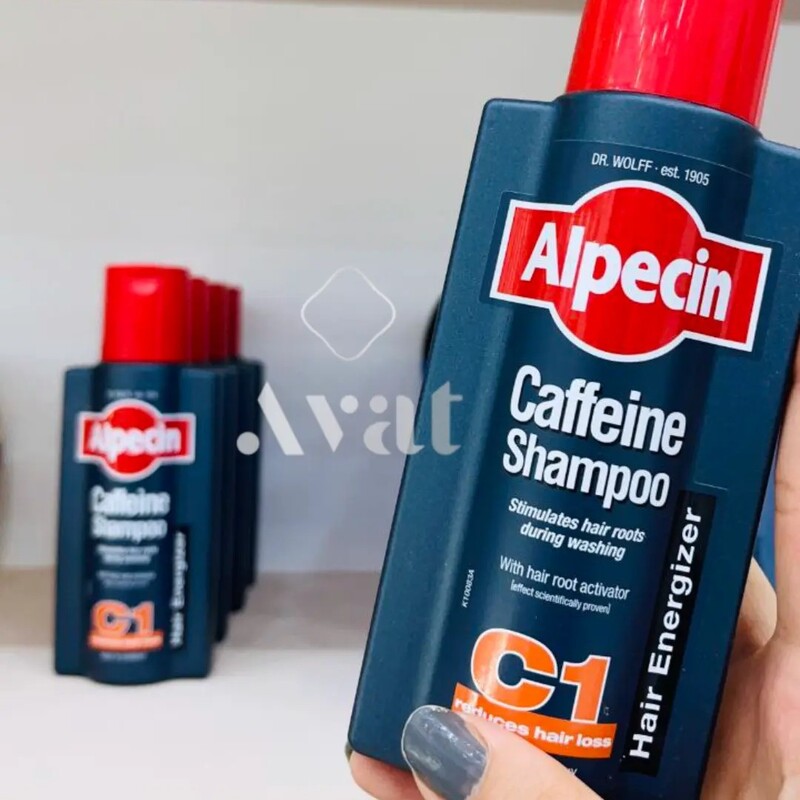 شامپو کنترل ریزش مو ارثی کافئین آلپسین