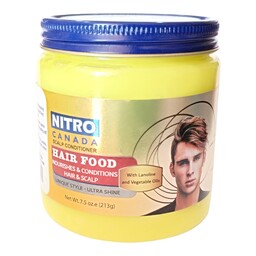 داکس مو یا واکس مو  زرد نیترو  برای تثبیت و جلا دادن به موها با عصاره روغن لانولین و روغن های گیاهی  حجم213گرم