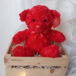 عروسک خرس راس اورجینال قرمز  25 سانت