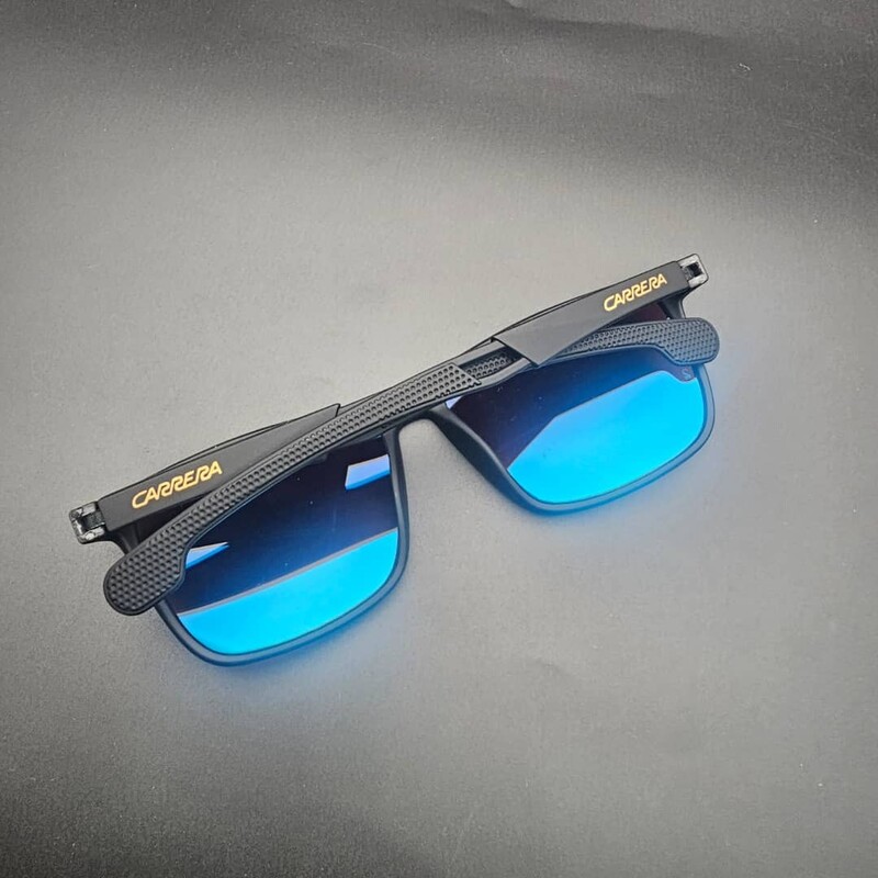عینک آفتابی مردانه کررا یووی 400 رنگ عدسی جیوه ای آبی ارسال رایگان 