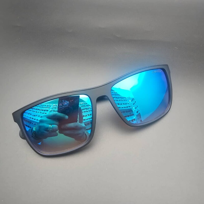 عینک آفتابی مردانه کررا یووی 400 رنگ عدسی جیوه ای آبی ارسال رایگان 