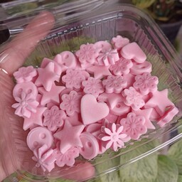 گل قند تزئینی طرح مخلوط در رنگهای پاستیلی و سیر و طعم های مختلف 100 گرمی
