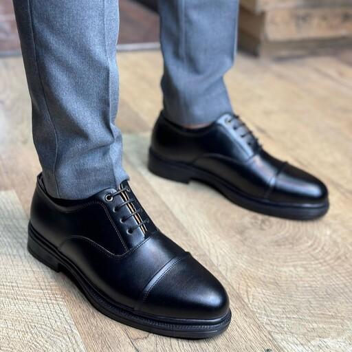 کفش طبی چرم طبیعی کفش اداری مردانه چرم گاوی کفش رسمی مردانه تاسایز45