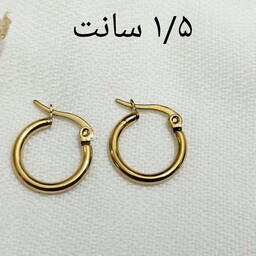 گوشواره حلقه ای ساده طلایی ریز