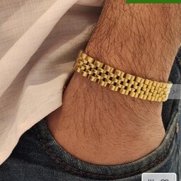 دستبند رولکس طلایی استیل زیبا 