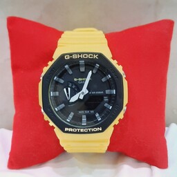 ساعت مچی مردانه جیشاک G-Shock کاسیو  موتور ژاپن جی شاک  باکیفیت بند زرد روشن (ارسال رایگان)
