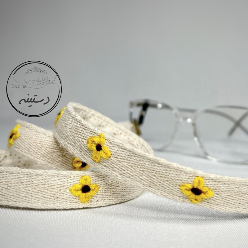 بند عینک شکوفه گلدوزی شده