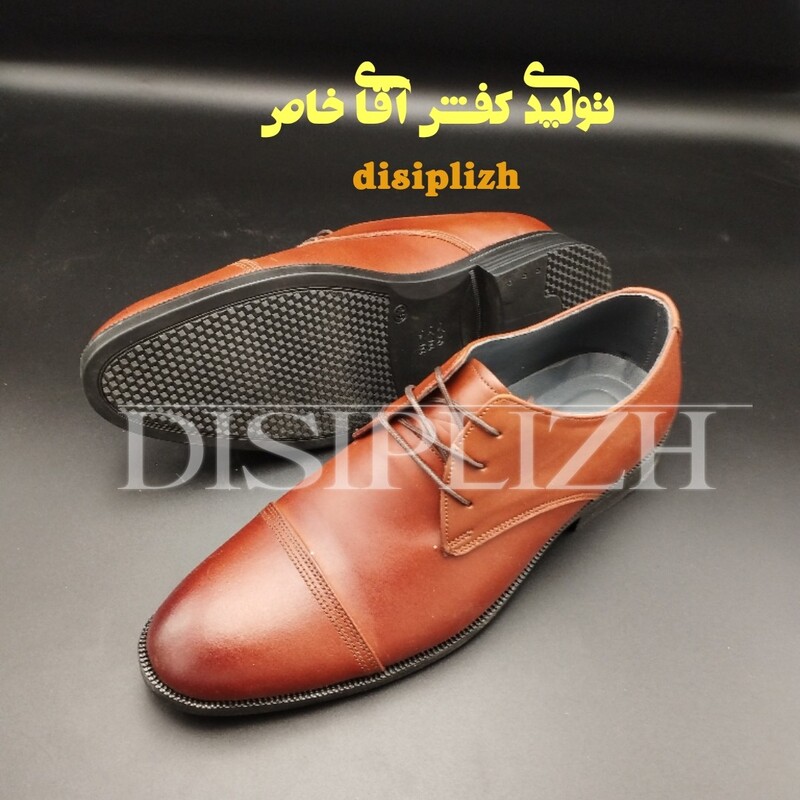 کفش چرم طبیعی مردانه دست دوز مجلسی رسمی اداری تولیدی کفش اقای خاص کد470