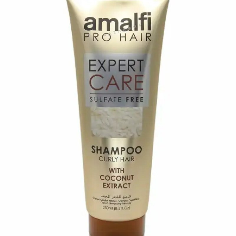 شامپو بدون سولفات آمالفی Amalfi مناسب موهای فر و مجعد حاوی روغن نارگیل 250ml