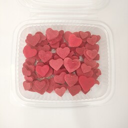 قند طرح قلب خوراکی رنگی خانگی در بسته بندی های حداقل 100 گرمی