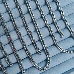 ست دستبند و زنجیر  استیل کارتیر بافت متوسط مردانه