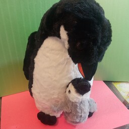 عروسک پولیشی خارجی پنگوئن بچه دار 35سانت با کیفیت و قیمت مناسب 