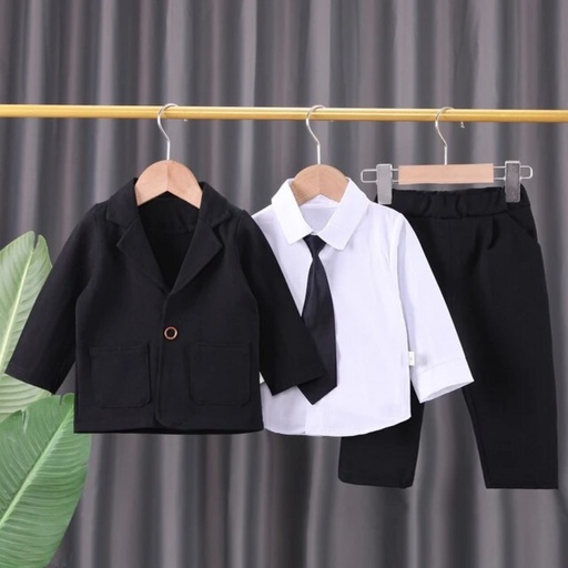 کت و شلوار و جلیقه و کروات و پیراهن پسرانه در 4 رنگ از 6 ماه تا 6 سال