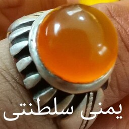 انگشتر عقیق یمنی و قدیمی تراش و عتیقه