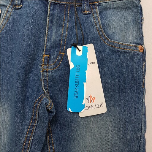 شلوار جین کیفیت عالی وارداتی برند دخترانه و پسرانه رگلاژ دار  راسته سایز 1 تا 2 سال و 2 تا 4 سال اندازه چک به قیمت عمده