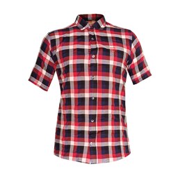 پیراهن آستین کوتاه مردانه مدل چهارخانه کد Red-Sor رنگ سرمه ای -قرمز
