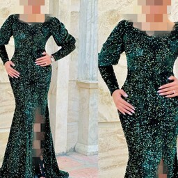 لباس مجلسی مزونی مدل پریناز-لباس فرمالیته نامزدی-ماکسی مجلسی زنانه سایز بزرگ