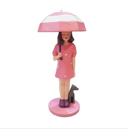 مجسمه مدل دختر چتر به دست