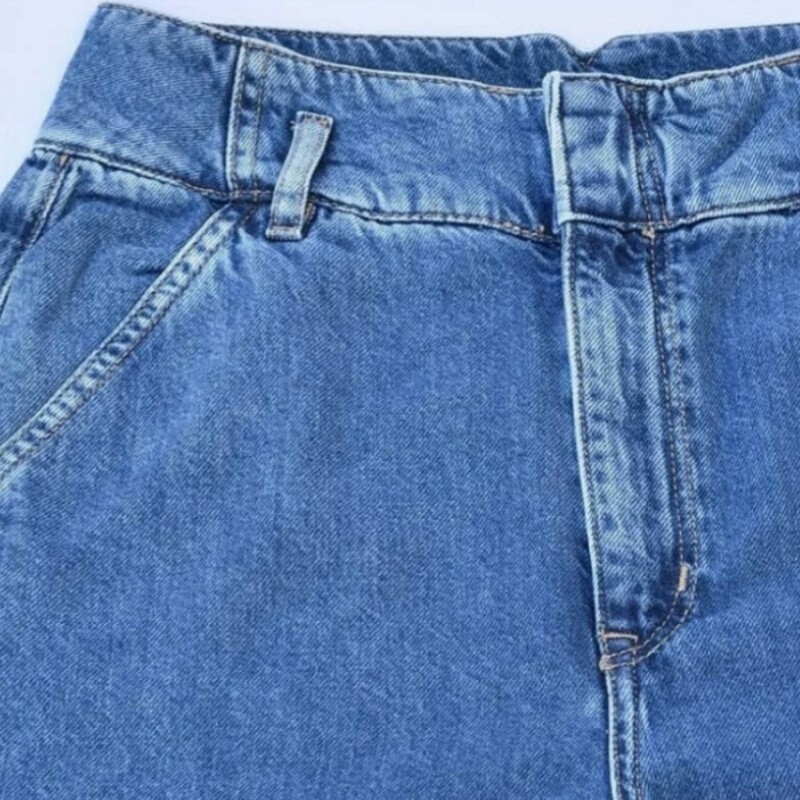 شلوار جین مام استایل زنانه وارداتی سایز  36 و 38 رنگ آبی 