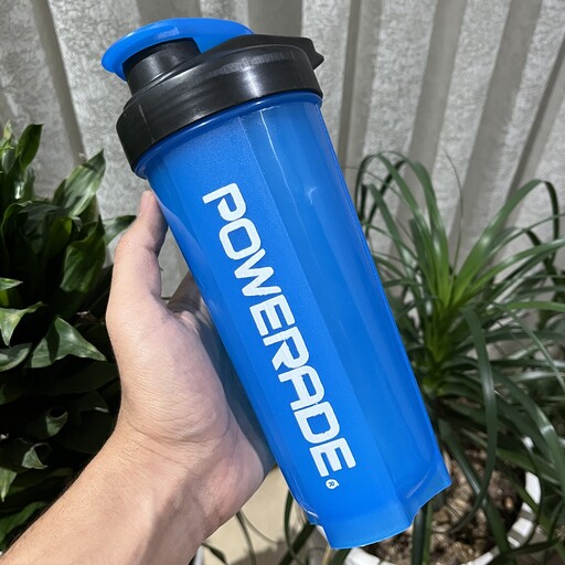 شیکر ورزشی پاورید Powerade آبی گنجایش 0.7 لیتر