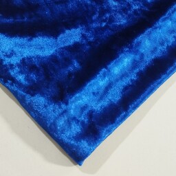 پارچه مخمل کره ای گرم بالا تک رنگ رنگ آبی قیمت به ازای نیم متر 