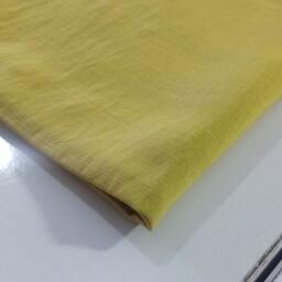 پارچه بابوس سه نخ عرض 150 تک رنگ رنگ زرد 