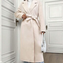 پالتو زنانه بلند پارچه فوتر کوبیده تمام آستر سایز 34 تا 60 به صورت دوخت سفارشی رنگبندی فول