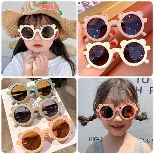عینک آفتابی دخترانه طرح خرسی کیوت کار جدید یو وی 400 اصلی ارزان و شیک